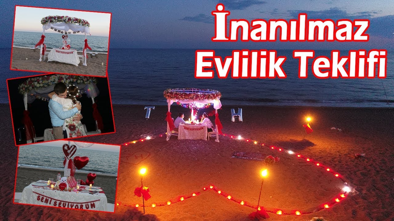 Antalya Lara Kumsalında yapılmış Muhteşem Evlilik Teklifi Organizasyonu Sahil İnanılmaz!