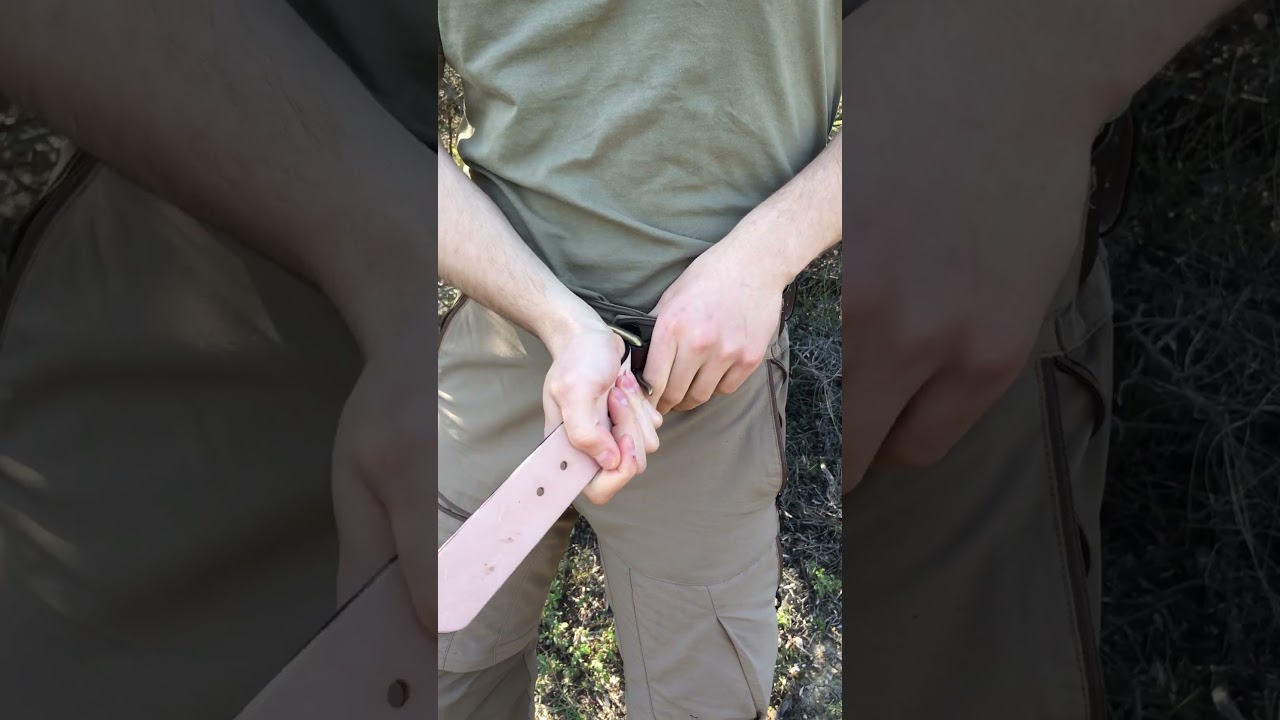 Handmade Brown men's leather belt