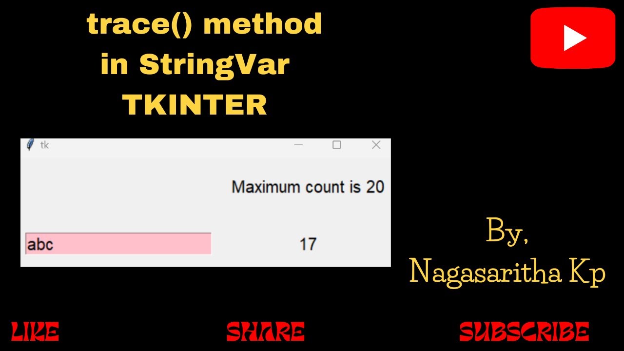 trace() method in StringVar() in Tkinter