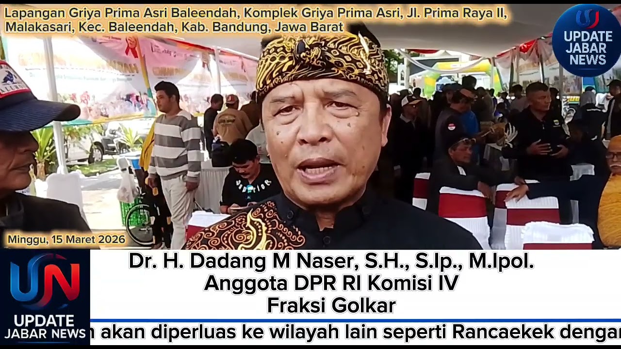 anggota Komisi IV DPR RI dari Golkar, Dadang M. Naser, menggelar Gerakan Pangan Murah di Baleendah