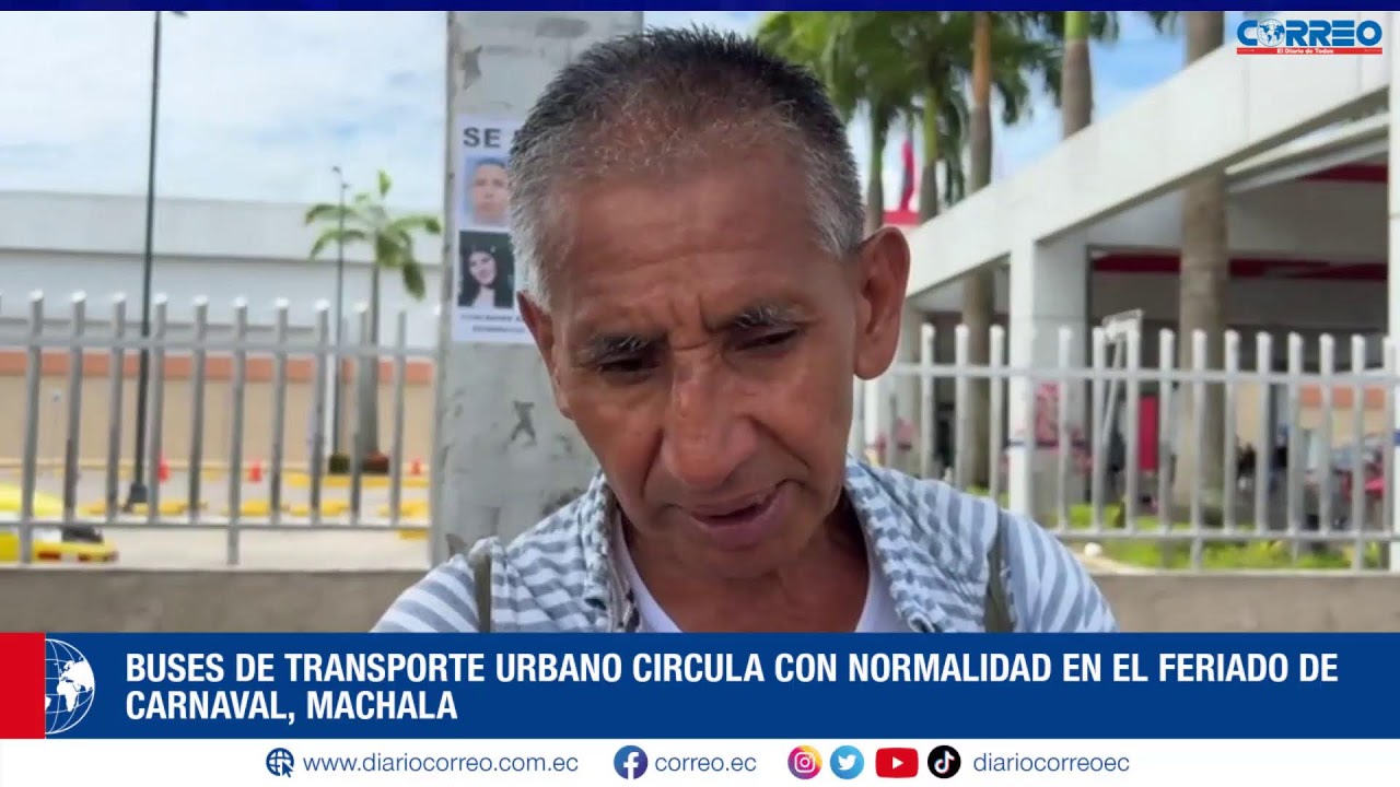 Buses de transporte urbano circula con normalidad en el feriado de Carnaval, Machala