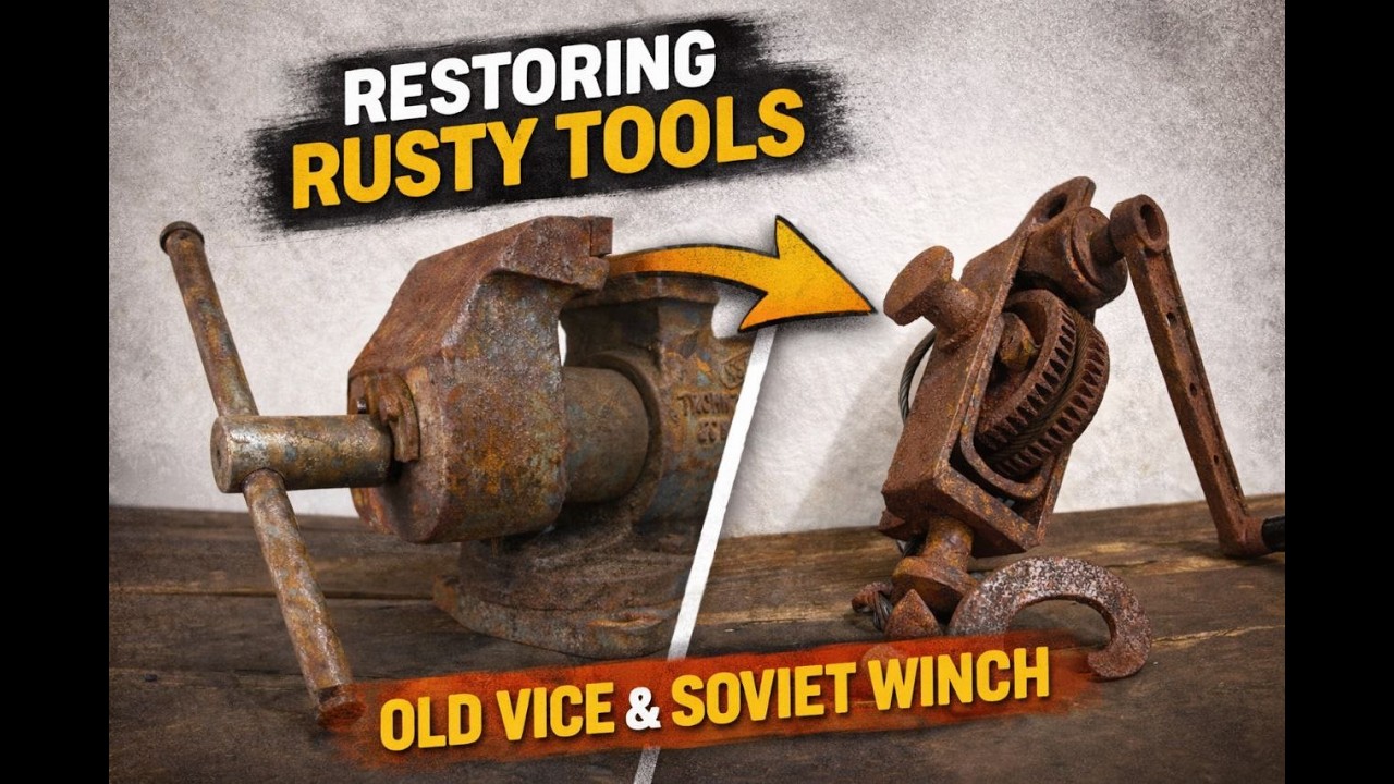 Restoring a Rusted Bench Vise & Soviet Winch