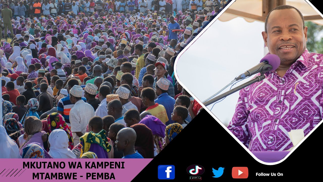 LIVE🔴: MHE. OTHMAN AHUTUBIA MKUTANO WA KAMPENI MTAMBWE - PEMBA. 30-09-2025
