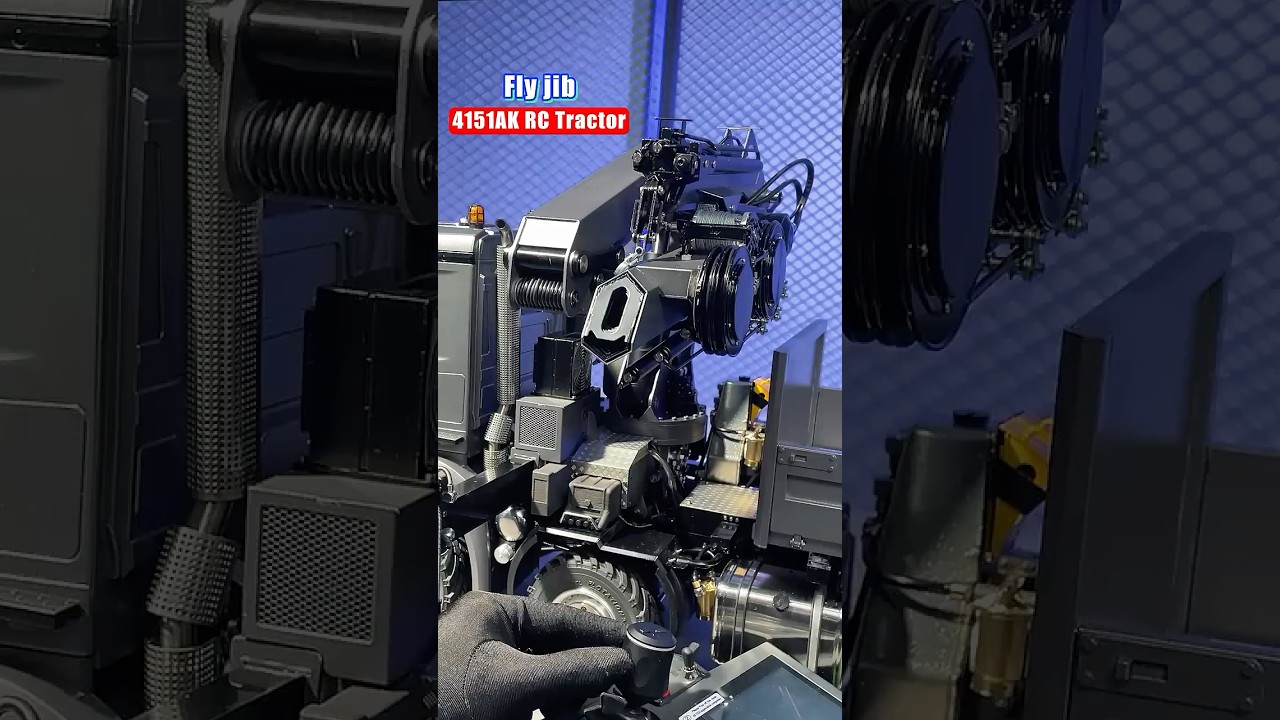 This gunmetal gray 1/14 scale RC tractor truck 4151 AK from Toucan.