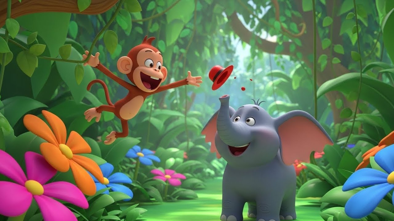 Elephant’s Tiny Hat Adventure | Fun Elephant Song for Toddlers to Sing and Learn