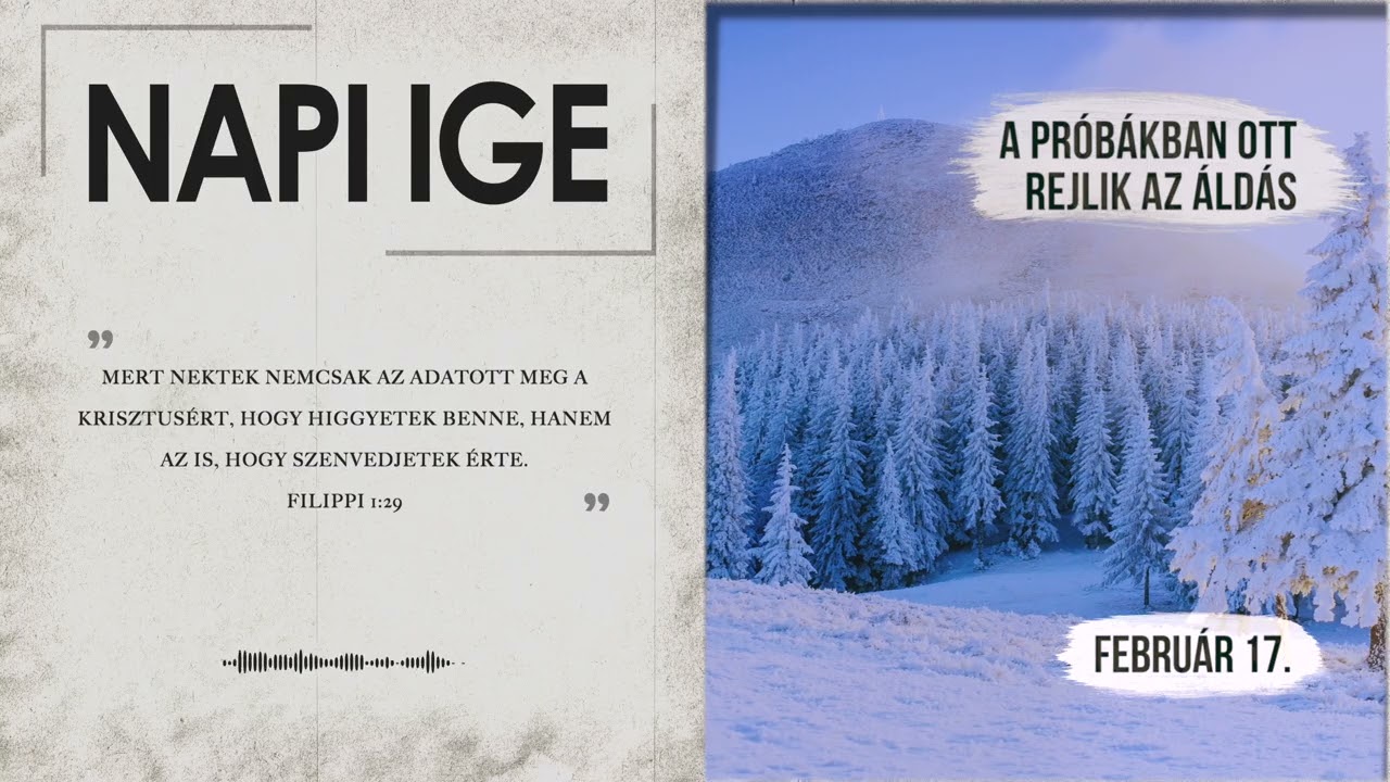 Napi IGE | A próbákban ott rejlik az áldás | 2026.02.17