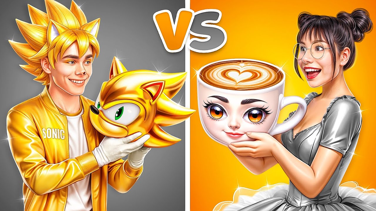 ¡Superhéroes vs Italian Brainrot! Sonic Dorado se enamoró de la Bailarina Plateada en la universidad