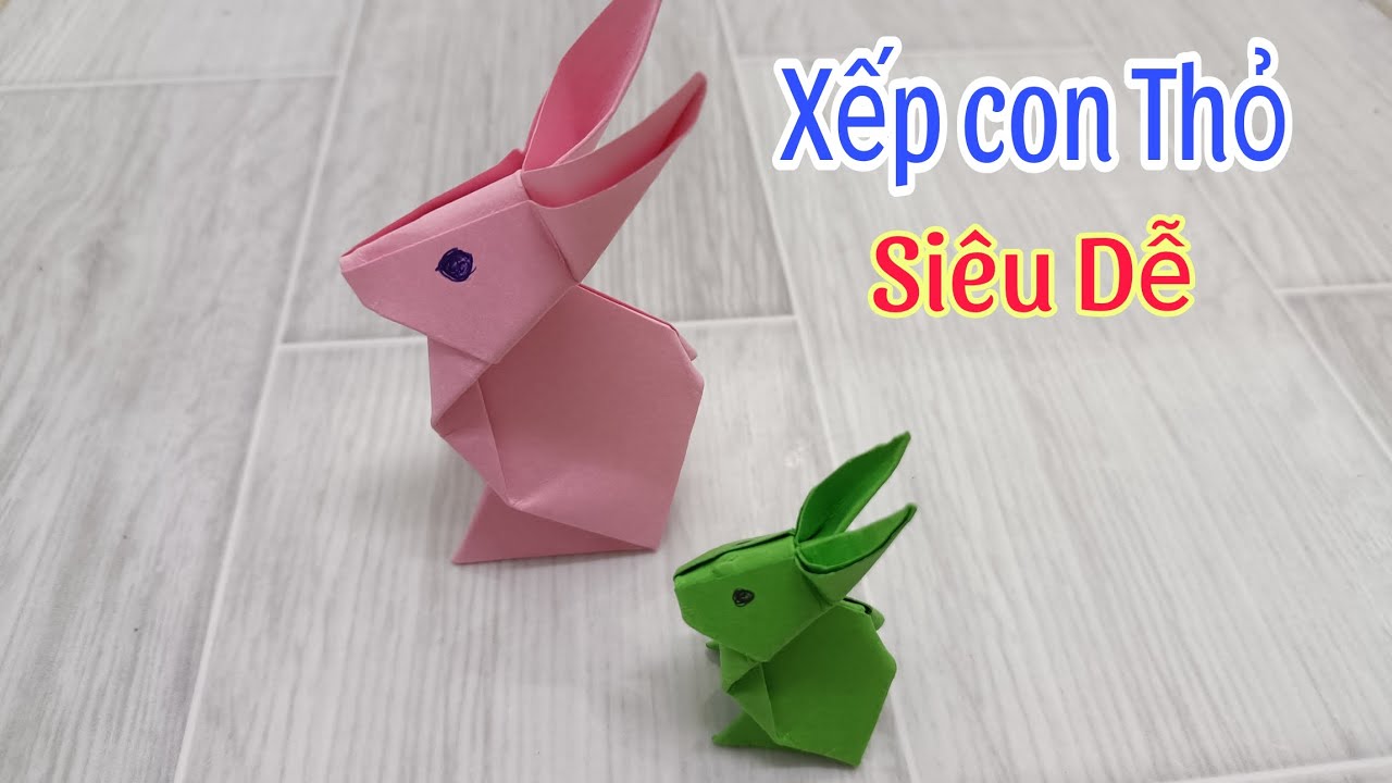 Cách xếp con Thỏ bằng giấy siêu dễ ai cũng làm được