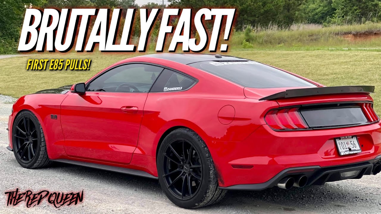 FIRST EVER e85 WOT Street Pull in my VMP ODIN Supercharged Mustang GT is INSANE!!!