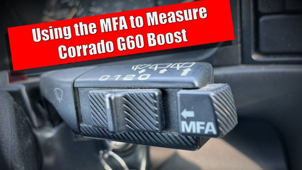 Using the MFA to Measure Corrado G60 Boost