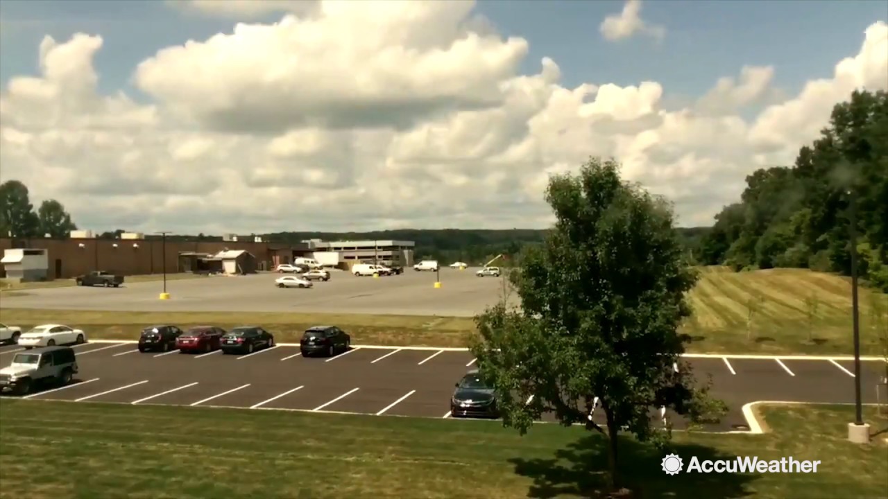 Cumulus clouds roll past AccuWeather in this beautiful time-lapse