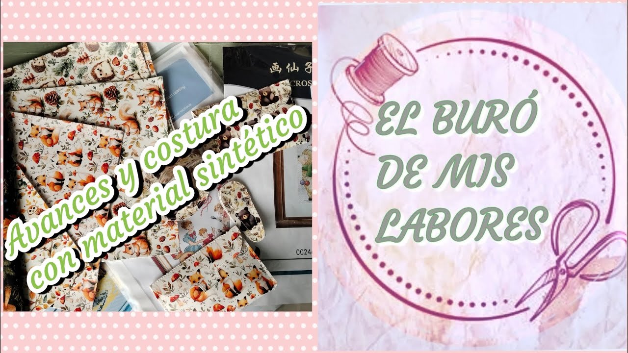 Punto de cruz. Avances y costura con materiales sintéticos 🧵🪡✨✨