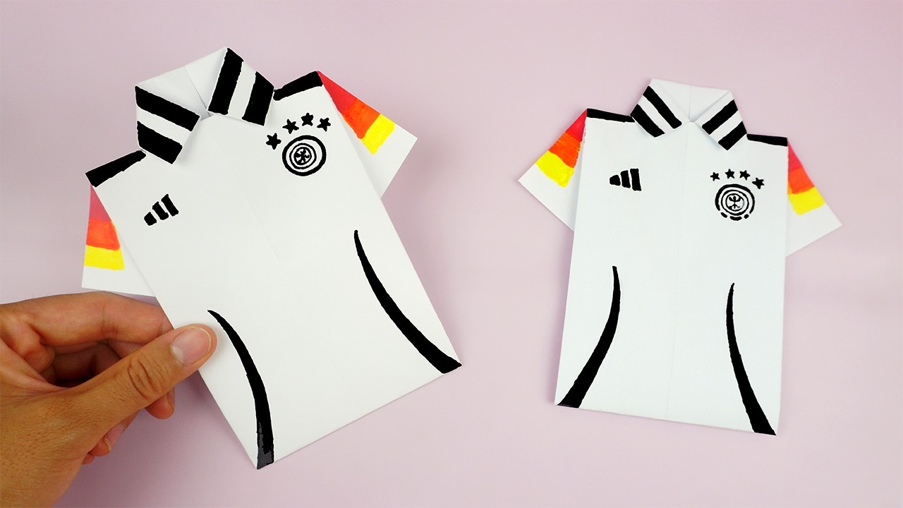 Hemd fußball basteln 👕⚽- Trikot falten - Basteln mit papier | DIY Bastelideen