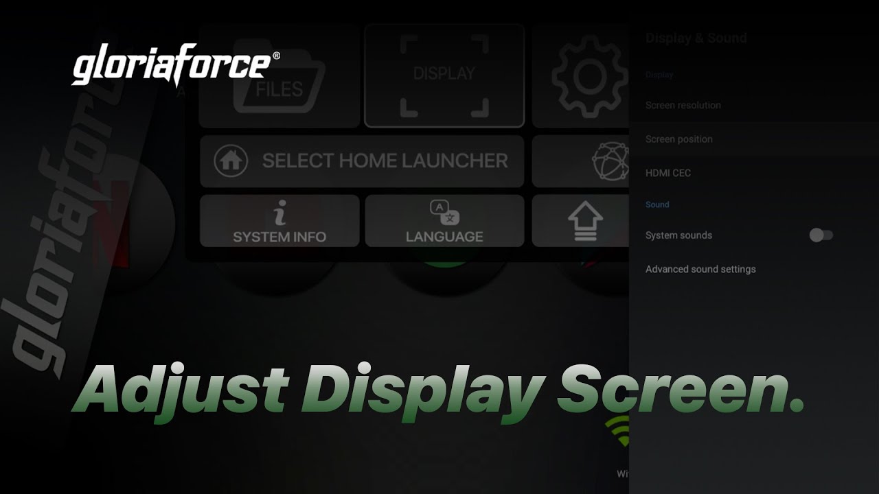 How To Adjust Display Screen of TV in Gloriaforce Android Boxes