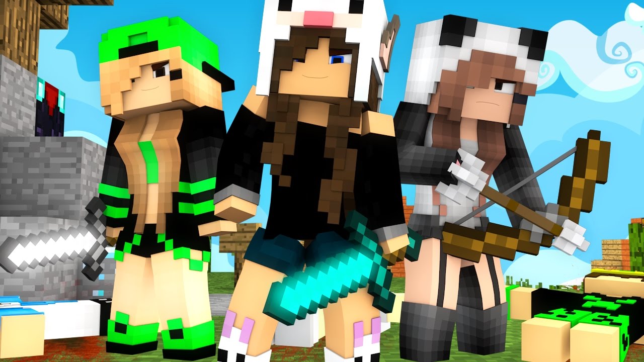 Minecraft: LUGAR DE MENINA É LAVANDO LOUÇA? - MENINAS VS MENINOS