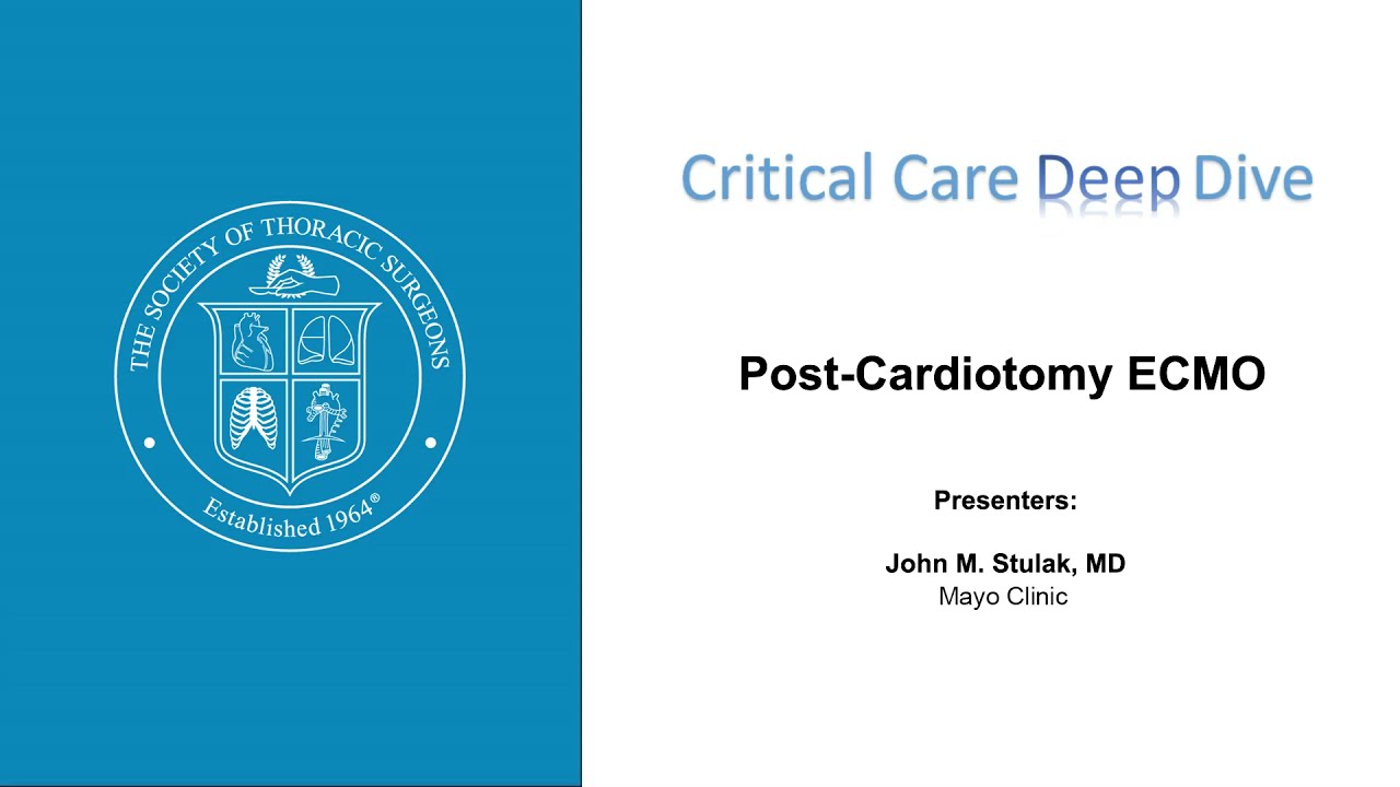 Critical Care Deep Dive: Post-Cardiotomy ECMO Support