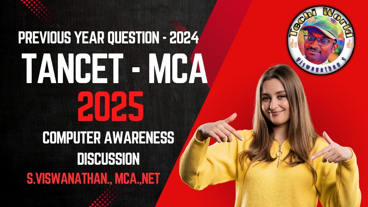 Part - 1| How to Crack TANCET MCA Exam 2025? | Computer Awareness | Previous Year Question 2024