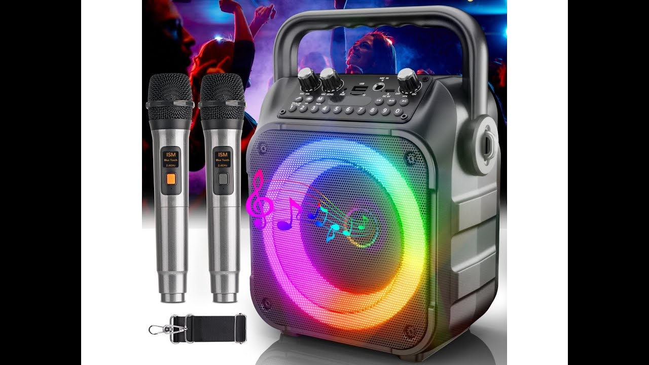 Singingmate K9-M Karaoke System Unboxing – Bluetooth Speaker, 2 Mics, USB, LED Lights & 6h Playtime!