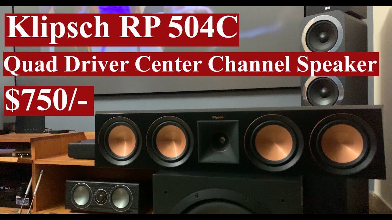 Klipsch RP-504C Reference Premiere Center Channel - Unboxing, First Look & Short Sound Demo.