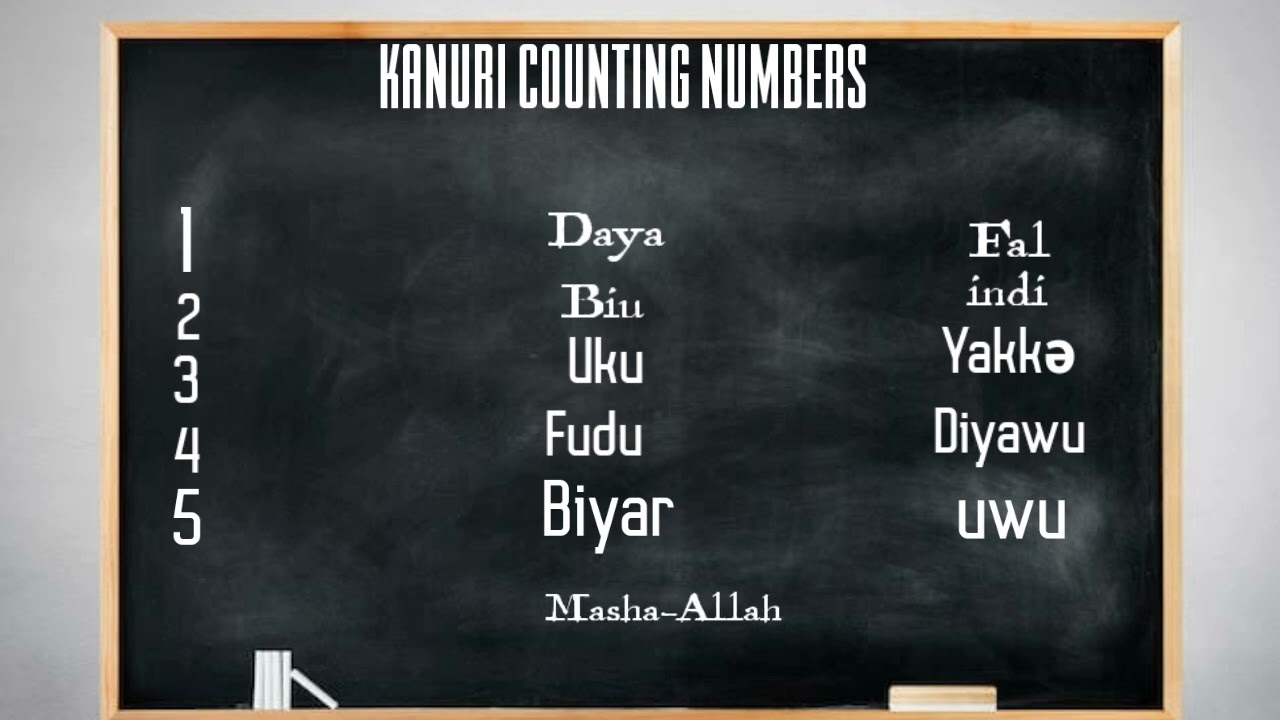 Learn how to count a numbers in kanuri _ ka koyi yadda zaka yi irge a harshen kanuri daga 1 zuwa 10