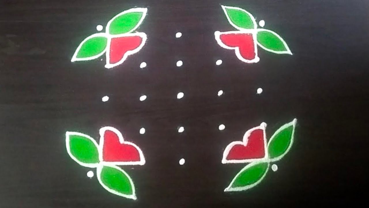 5x5 rangoli | thipkyanchi rangoli | festival muggulu | diwali rangoli