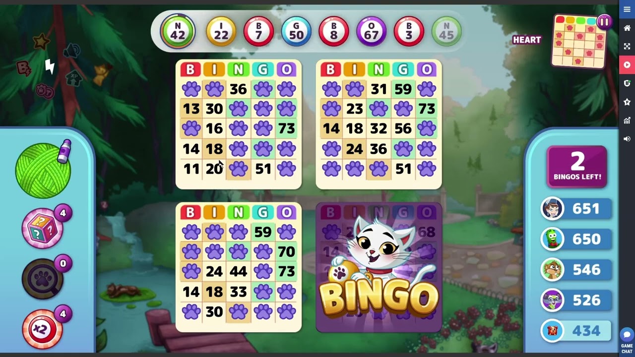 Lucky Cat Bingo: Heart Event Bingo Card (Pogis Challenge 972)