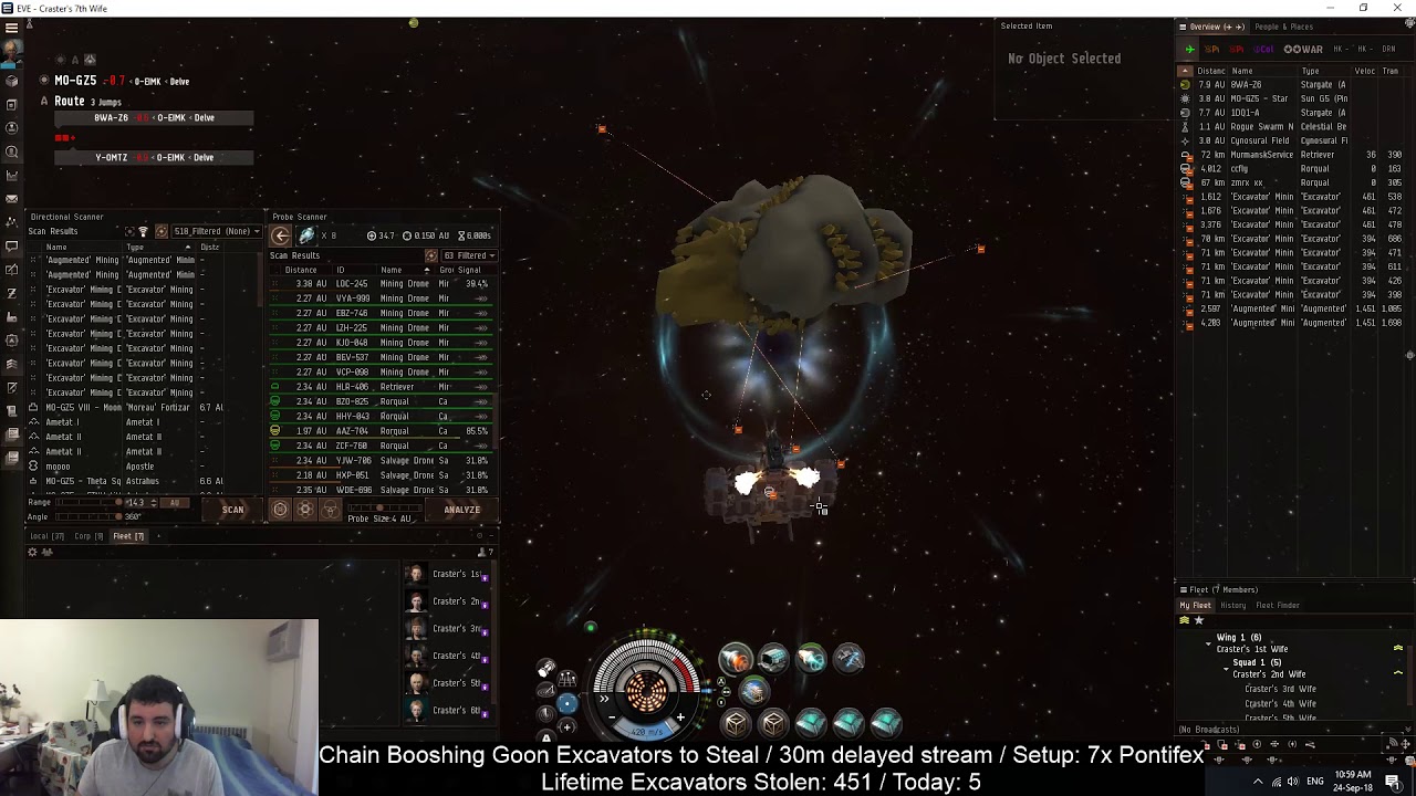 [2018 09 24] [Multiboxed Booshing] Stealing 22 Excavators in 2 Hours