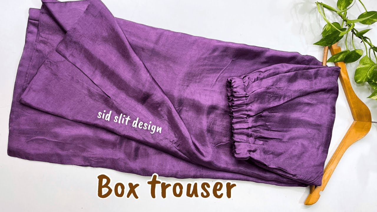 Box Trouser Cutting And Stitching/ Trendy Slit Trouser /straight Plazo