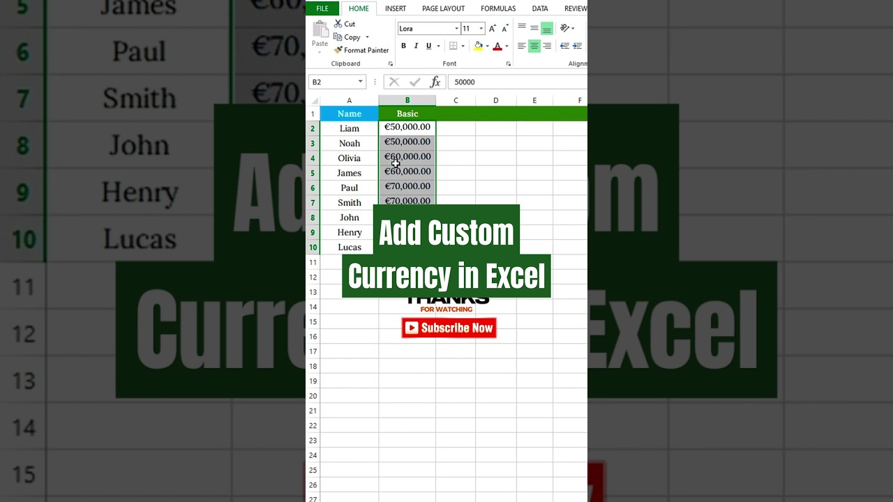 Добавьте пользовательскую валюту в Excel | Вот как это сделать!