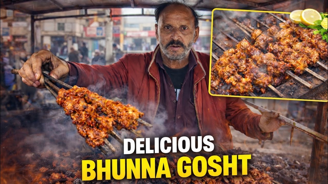 Old Man Special Bhunna Gosht | Legendary Street Food Pakistan | Pak Street BBQ | Desi Food Lover