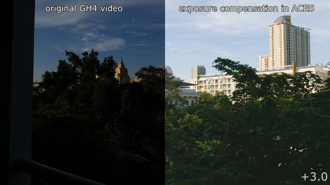 Panasonic GH4 ACES exposure latitude test