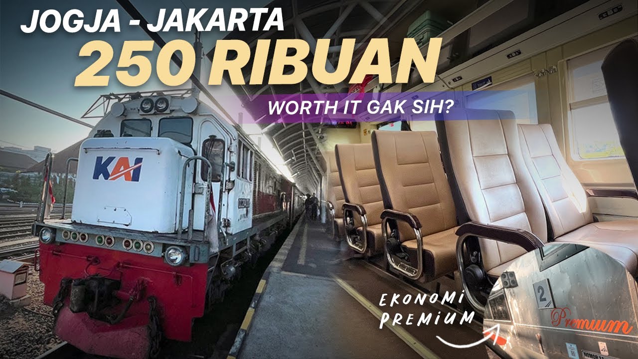 KERETA EKONOMI NYAMAN MURAH JOGJA-JAKARTA JADWAL PAGI | Naik KA Fajar Utama Yk Ekonomi Premium