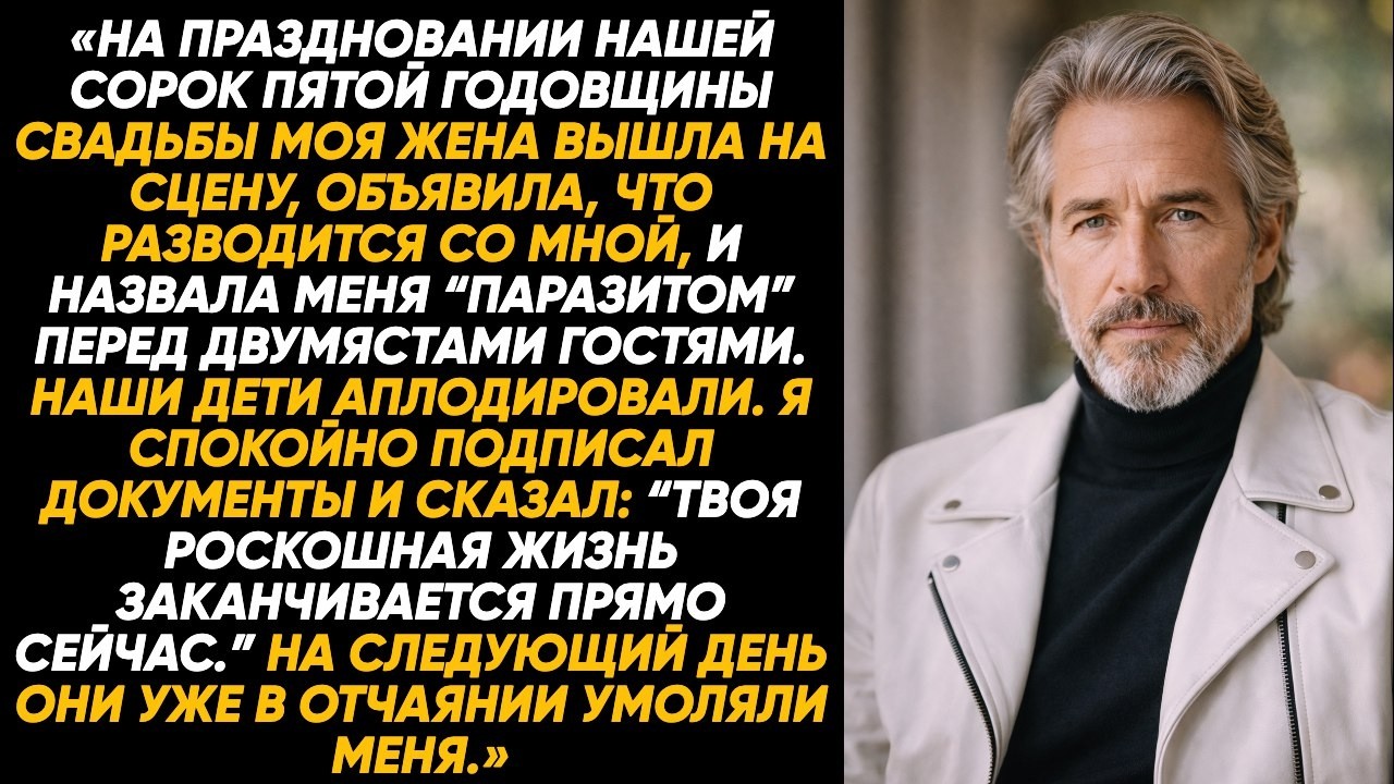 На сорок пятой годовщине жена объявила развод, дети ликовали, а наутро уже все в слезах молили меня.