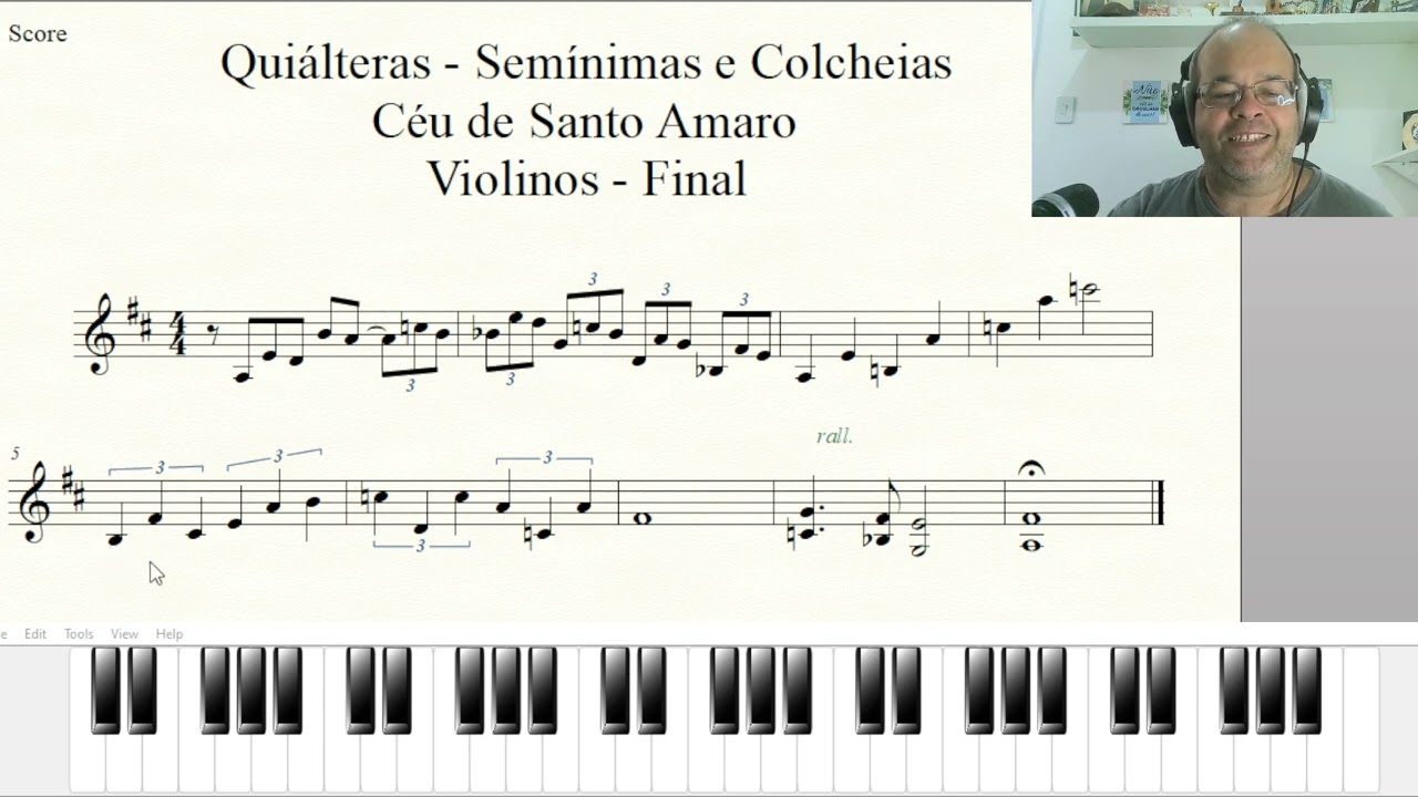 Quiálteras de Semínimas - Exemplo Prático
