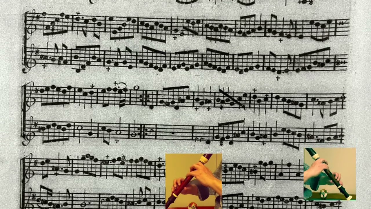 Naudot. 6 Sonatas for 2 Flutes, Op.5-3. 1. Gracieusement. ノード