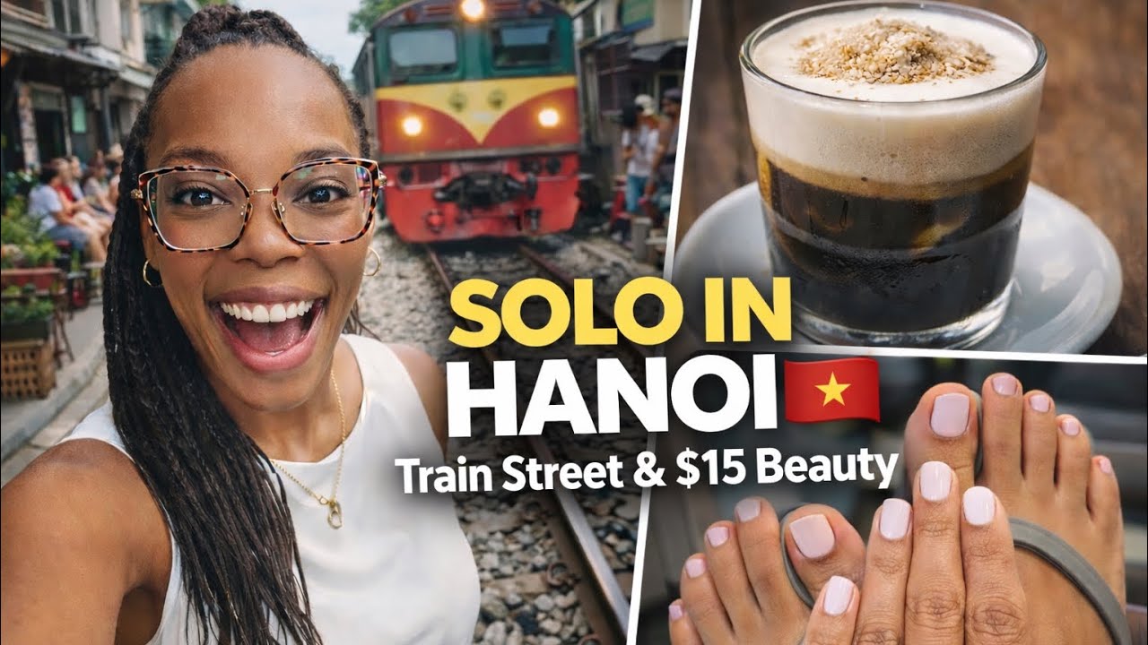 Solo Trip to Hanoi Vietnam 🇻🇳 | Hanoi Food Tour, Hanoi Train Street & Vietnam Salt Coffee