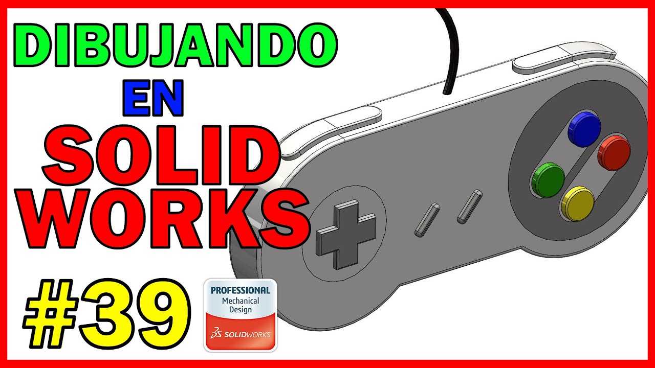 DIBUJANDO en SOLIDWORKS - 39 - SNES Controller