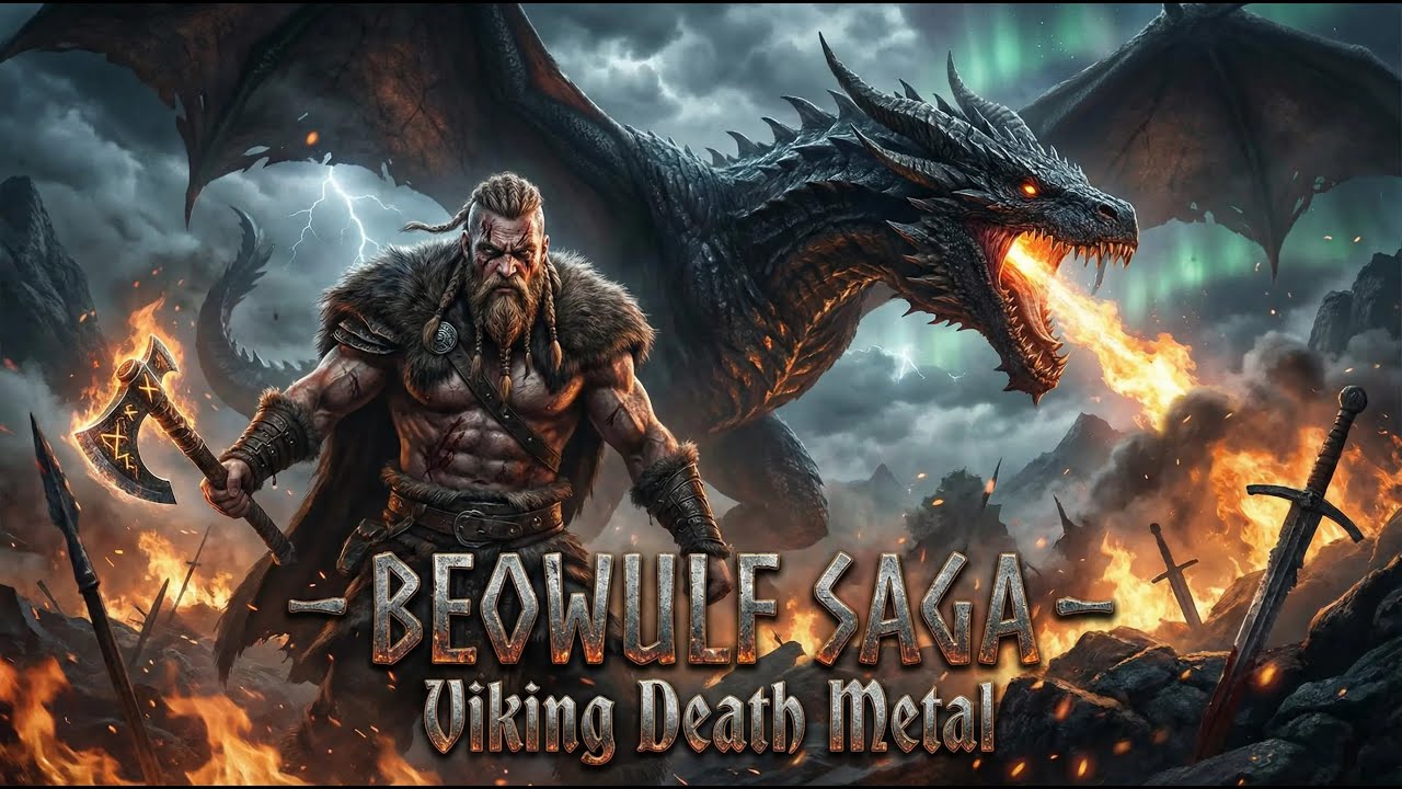 EPIC VIKING METAL | Beowulf Saga ⚔️ Viking Death Metal | Epic Norse Music | Full Album (1-Hour)