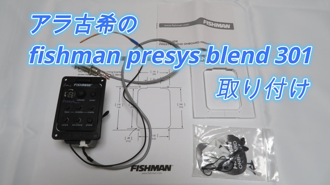 fishman presys blend 301  installation