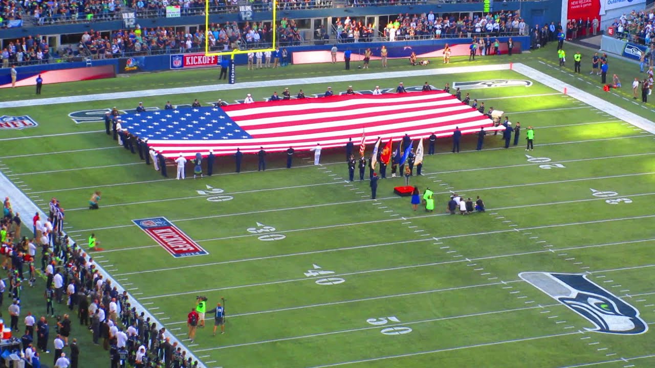 Ariana Grande sings National Anthem at Centurylink Field for NFL Kickoff 2014