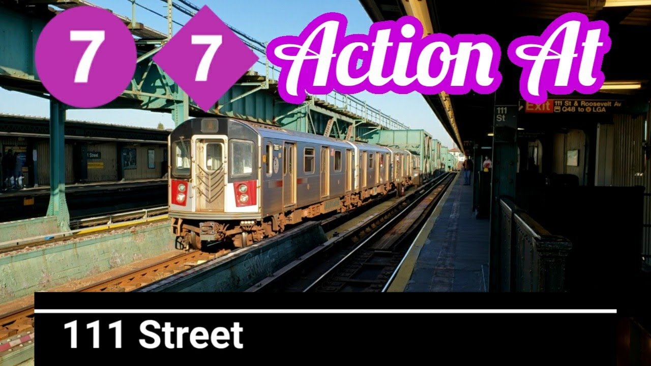 NYC Subway: 7 Train Action at 111th Street