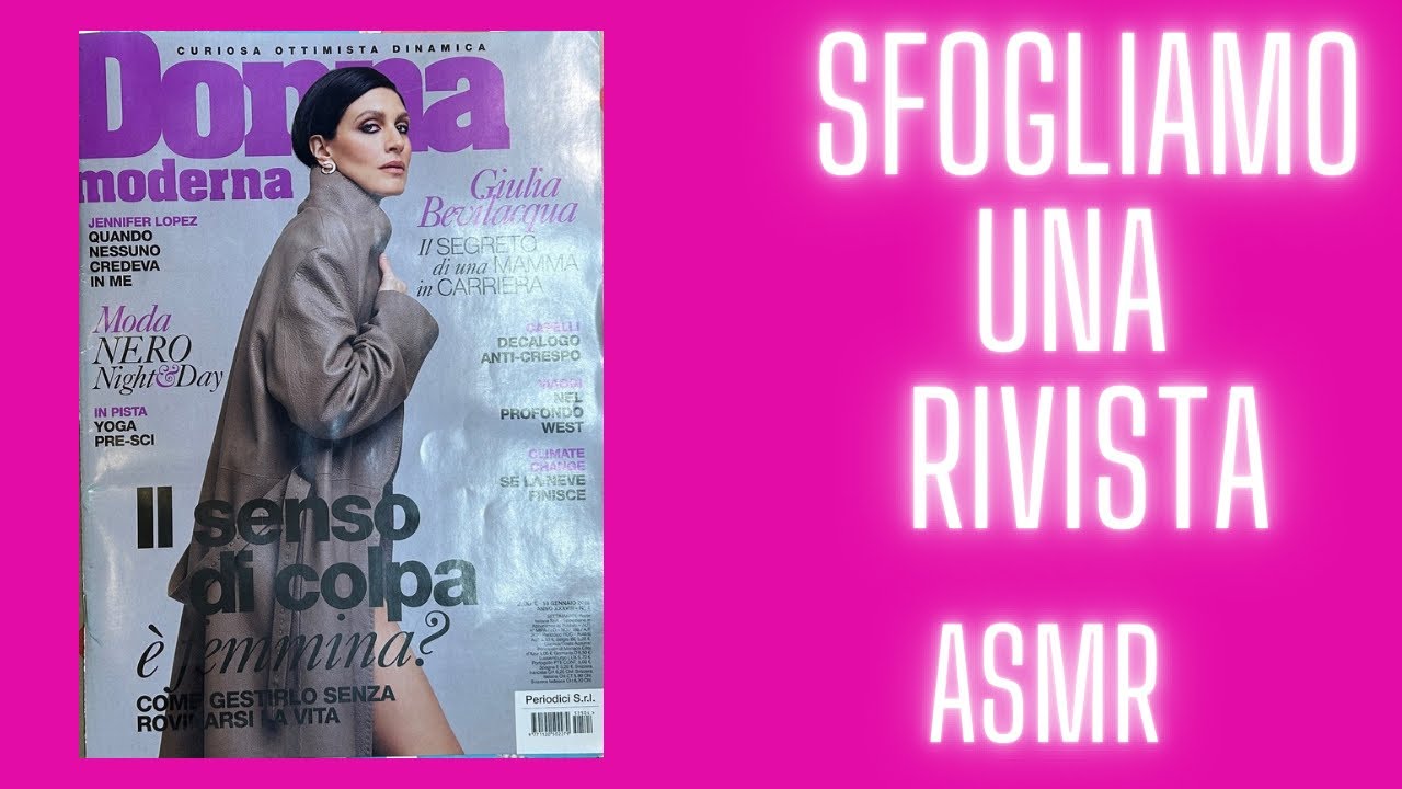 Asmr Ita //  Sfoglio Donna Moderna // Mastico una gomma ⚠️‼️