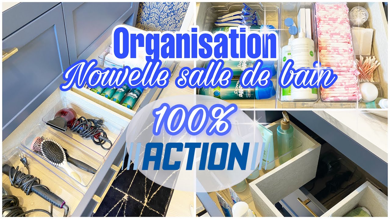 ✨ORGANISATION SALLE DE BAIN PETIT PRIX 100%ACTION| ASTUCES RANGEMENT 100% ACTION✨