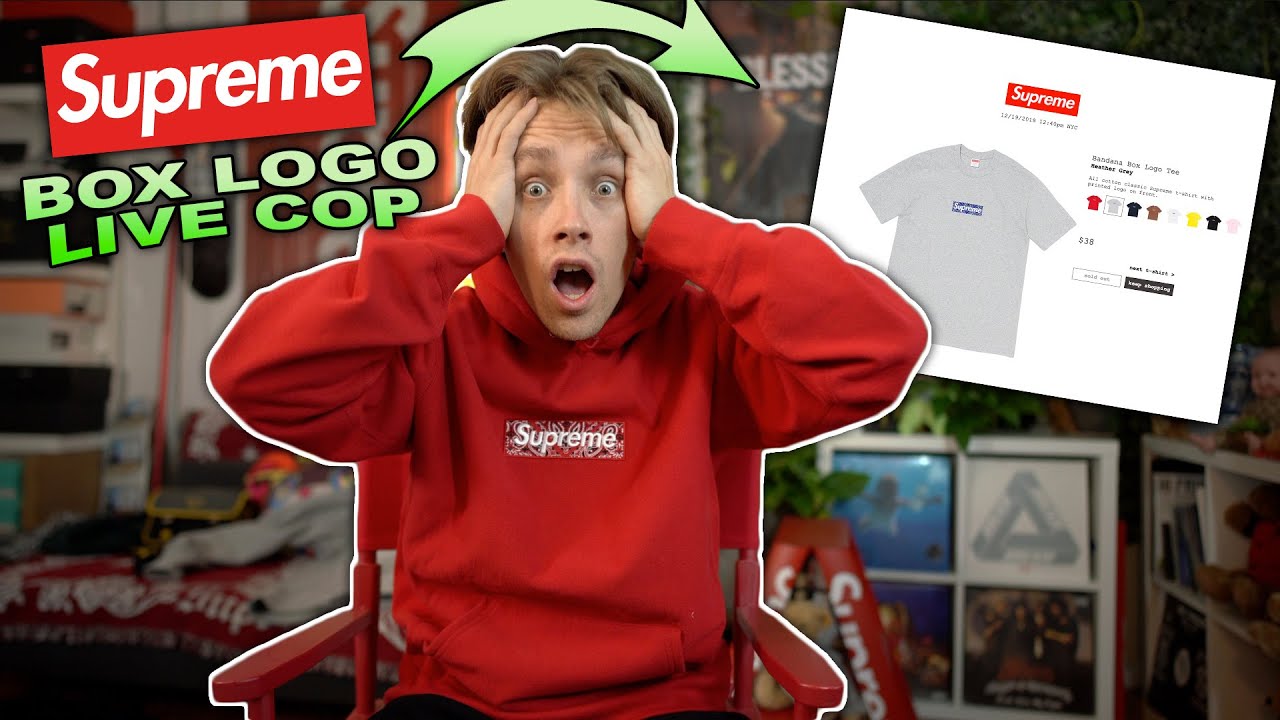 Supreme Box Logo LIVE COP! DID I GET THE BANDANA BOX LOGO TEE?