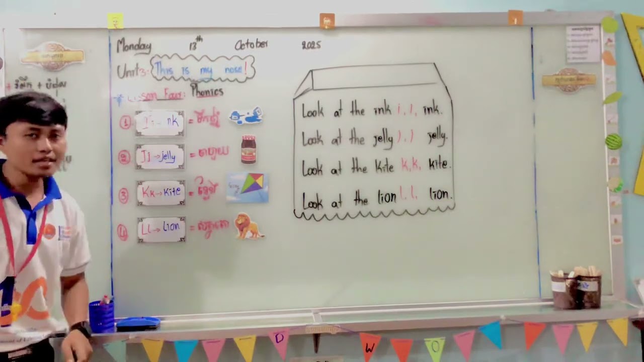 E1-Unit3: This is my nose! Lesson four phonics (Family and Friends 1)