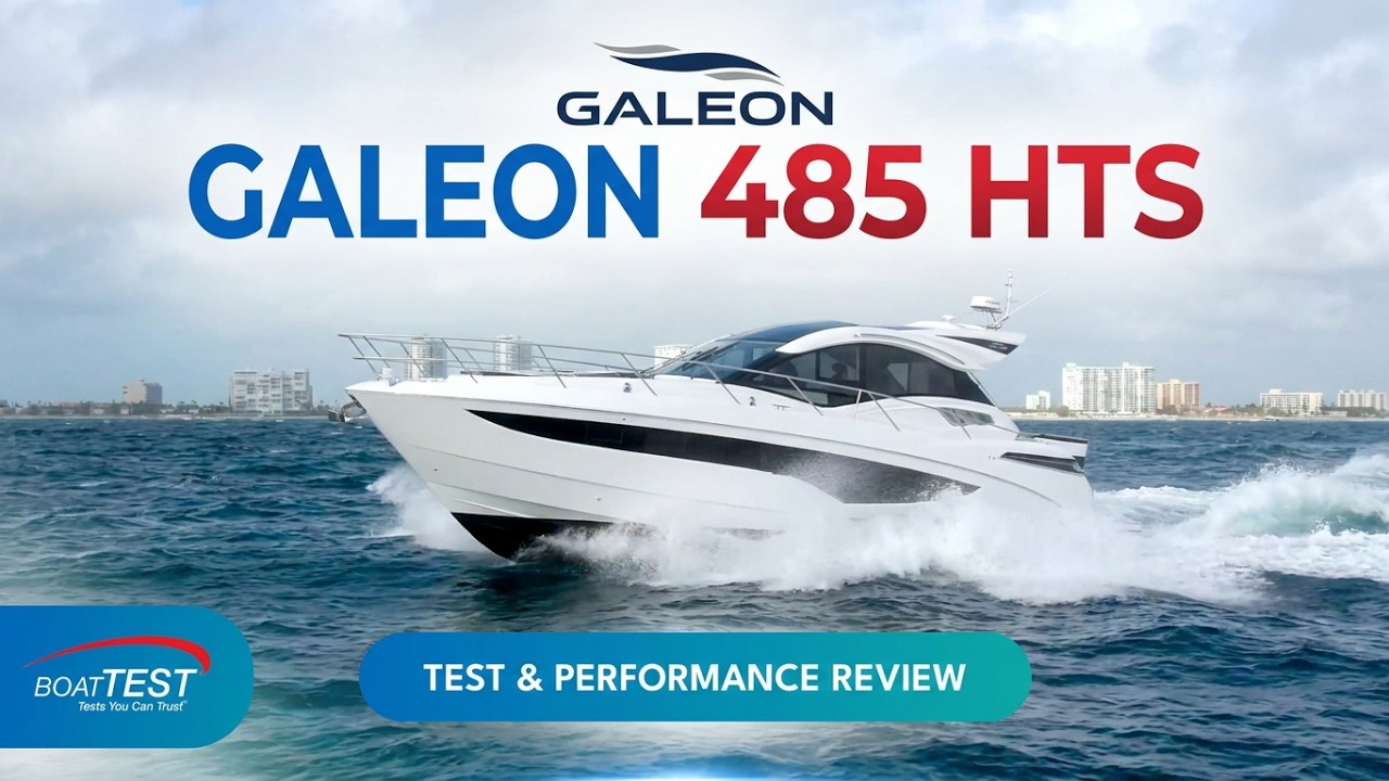 Galeon 485 HTS (2018-) Test Video - By BoatTEST.com