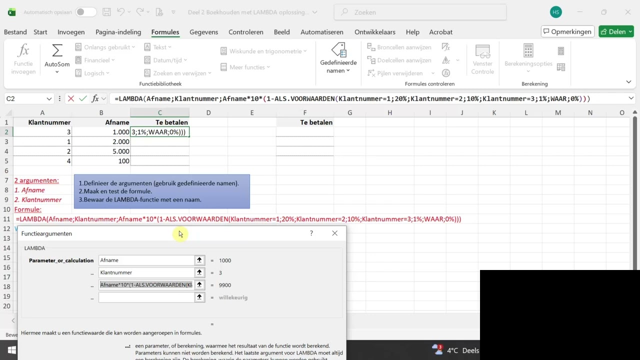 Excel LAMBDA in de boekhouding   Blad4