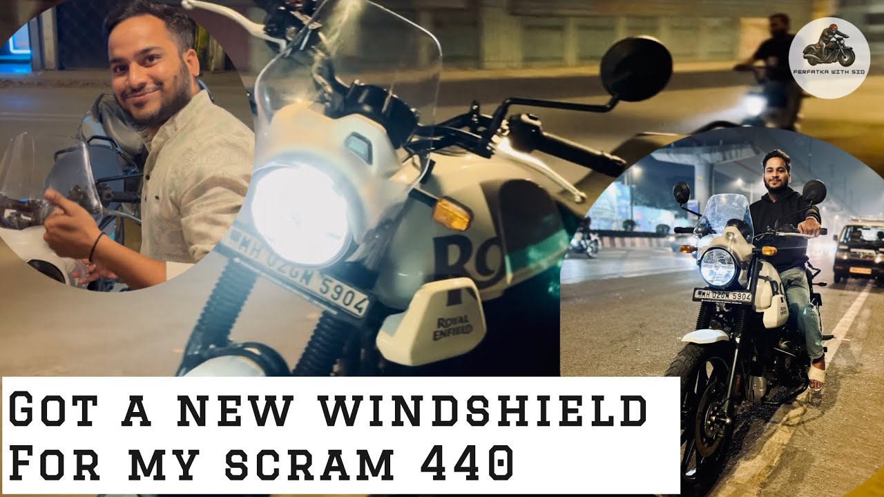 Got A New Windshield For My Royal Enfield Scram 440 #bikemodification 