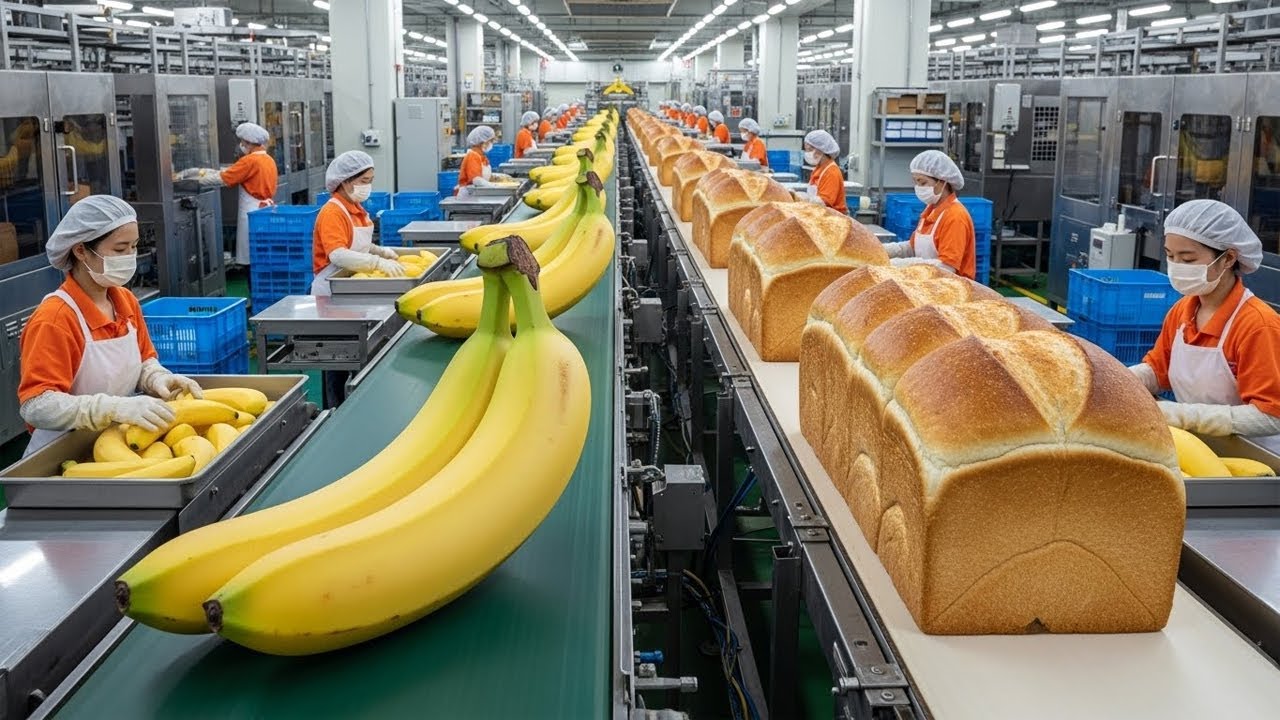 Inside a Modern Banana Processing Plant &ndash; From Fresh Bananas to Delicious Bread