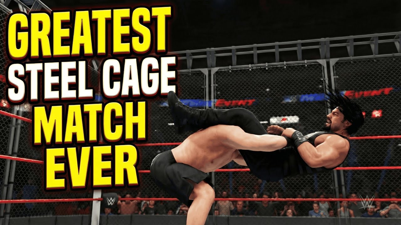 Brock Lesnar vs Roman Reigns – BRUTAL Steel Cage Match | WWE 2K19 Gameplay